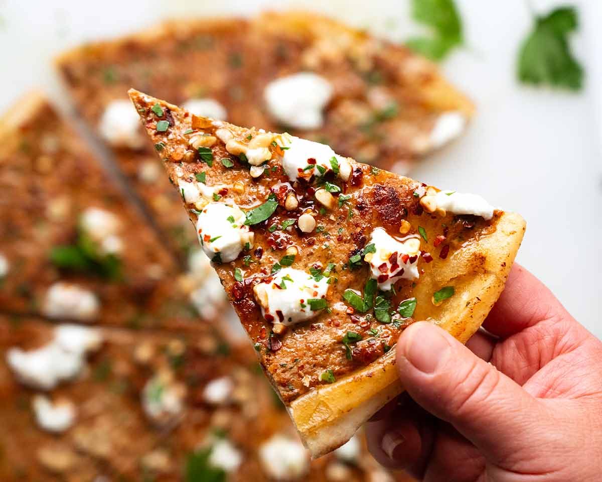 Pizza libanesa de 8 minutos