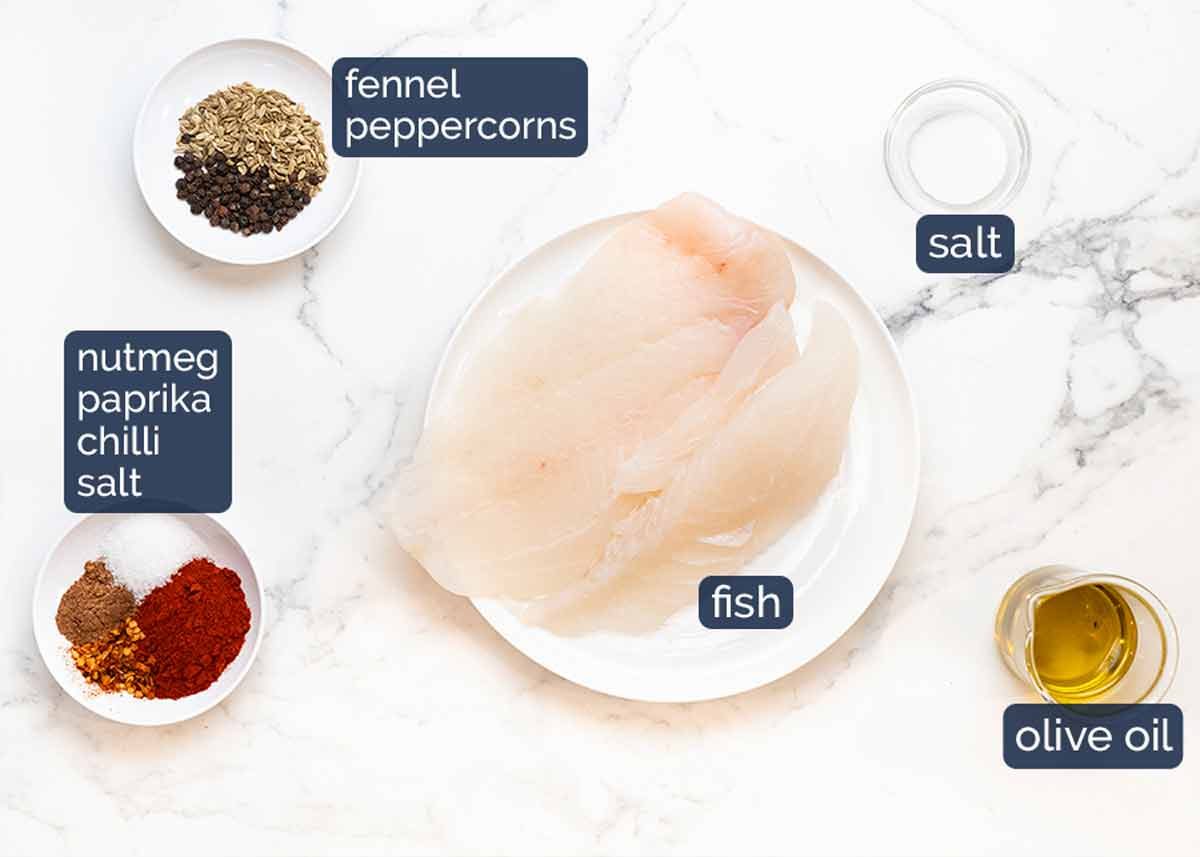 Ingredientes del guiso de pescado