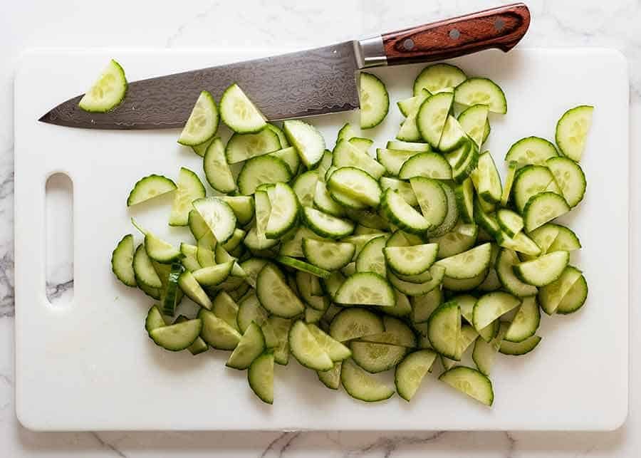 Pepino en rodajas