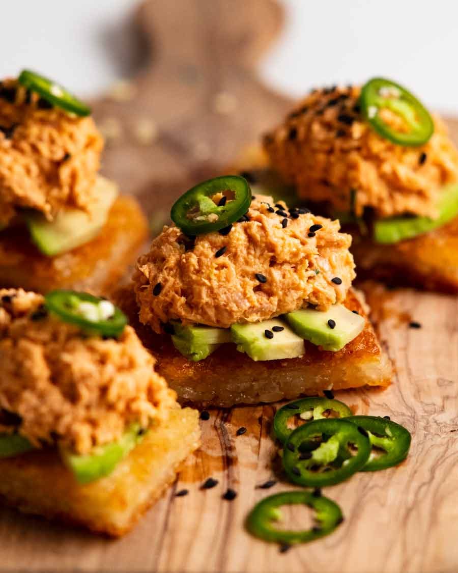 Arroz de atún picante crujiente - Versión de atún enlatado