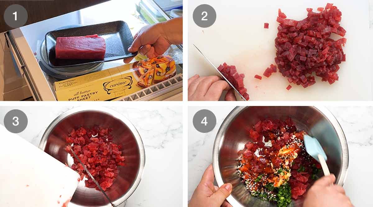 Cómo hacer atún picante de arroz nítido