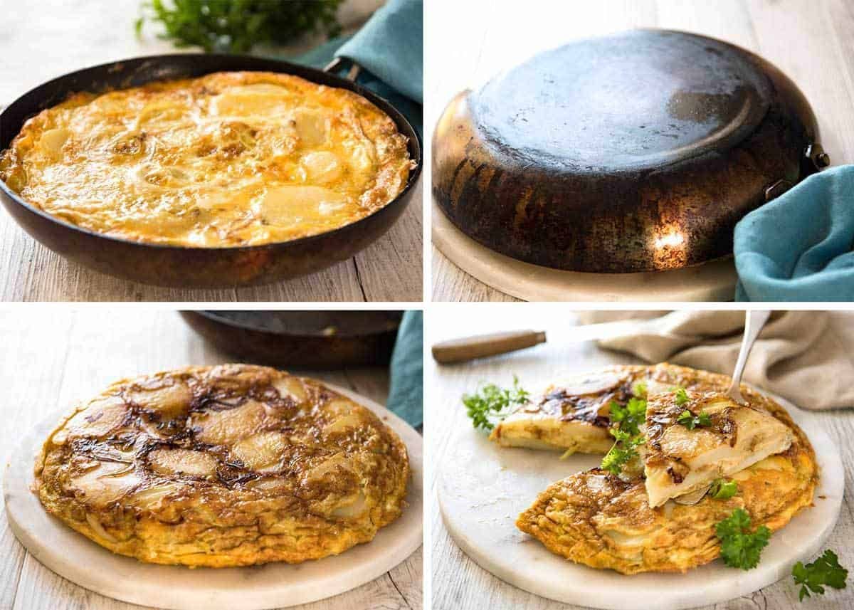 Tortilla española (tortilla) - ¡Una de las mejores tortillas del mundo, hacer huevos, papas, cebolla y aceite de oliva con justo! Repenetineats.com