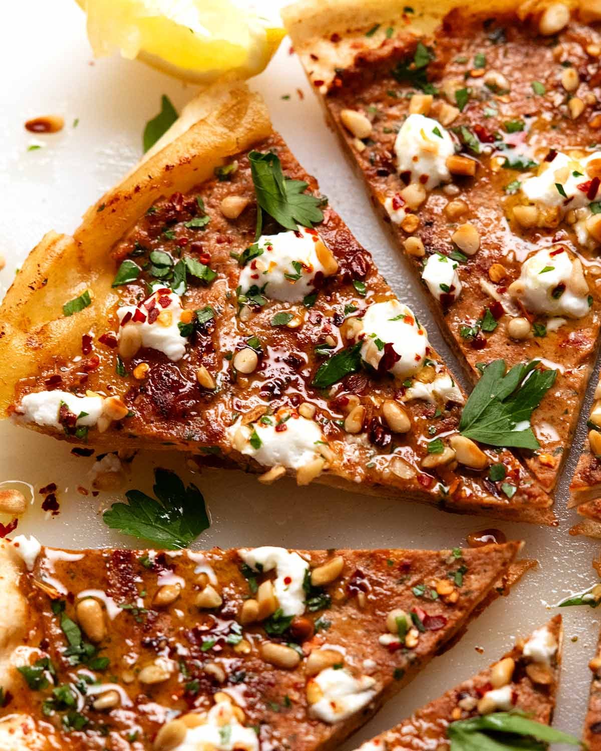 Pizza libanesa de 8 minutos