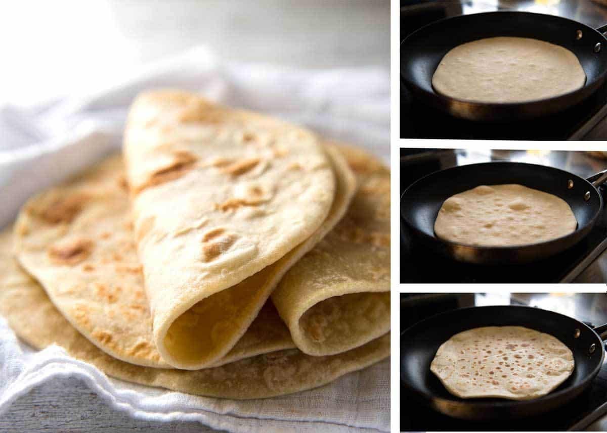 Esta receta de pan plano está hecha sin levadura, pero es suave, flexible y maravillosamente húmeda. Repenetineats.com