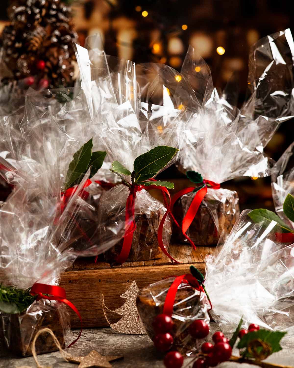 Batería de mini regalos de pastel de Navidad