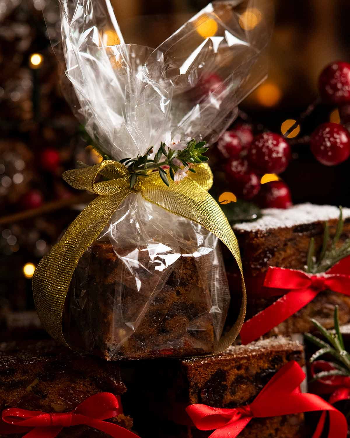 Mini regalo de pastel de Navidad