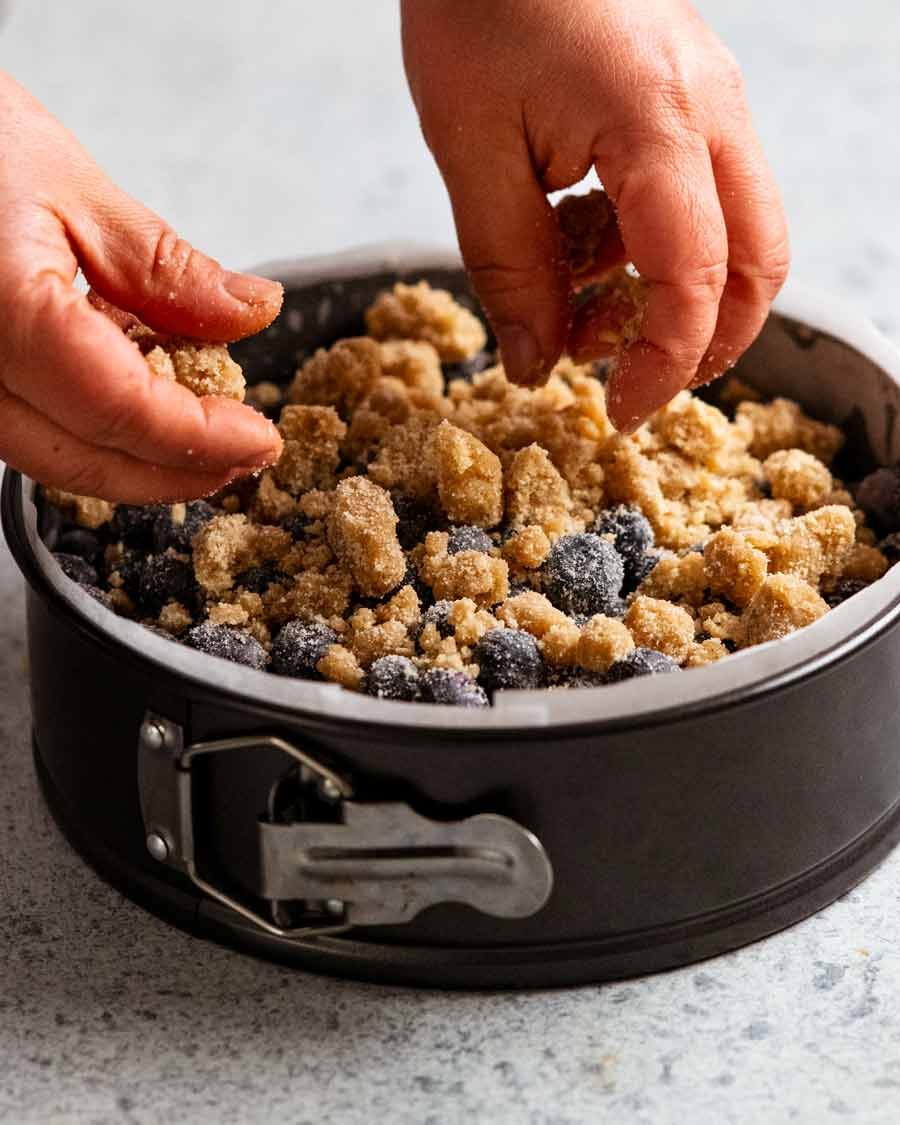 Haz un pastel de migas que estalla