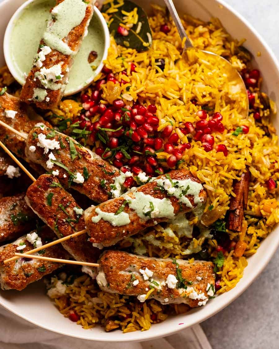 Bijou arroz con pescado koftas