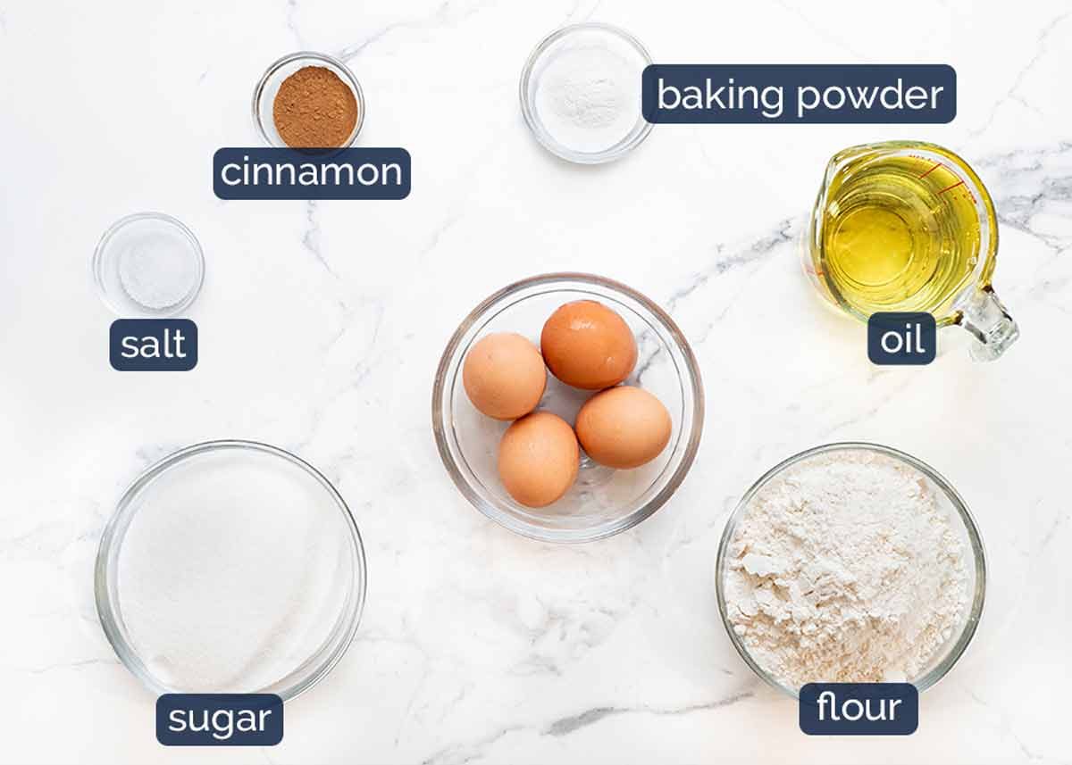 Ingredientes del pastel de calabaza