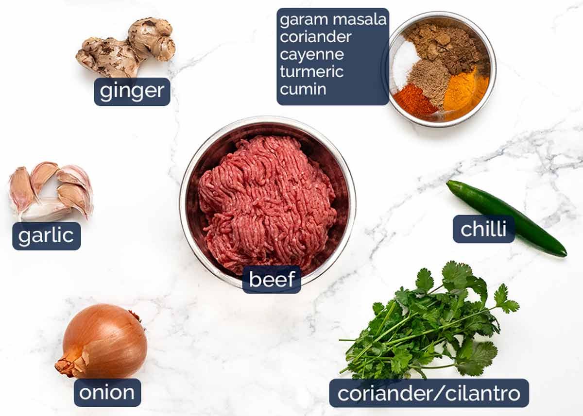 QEEMA - Ingredientes curvos de carne de carne de curry india