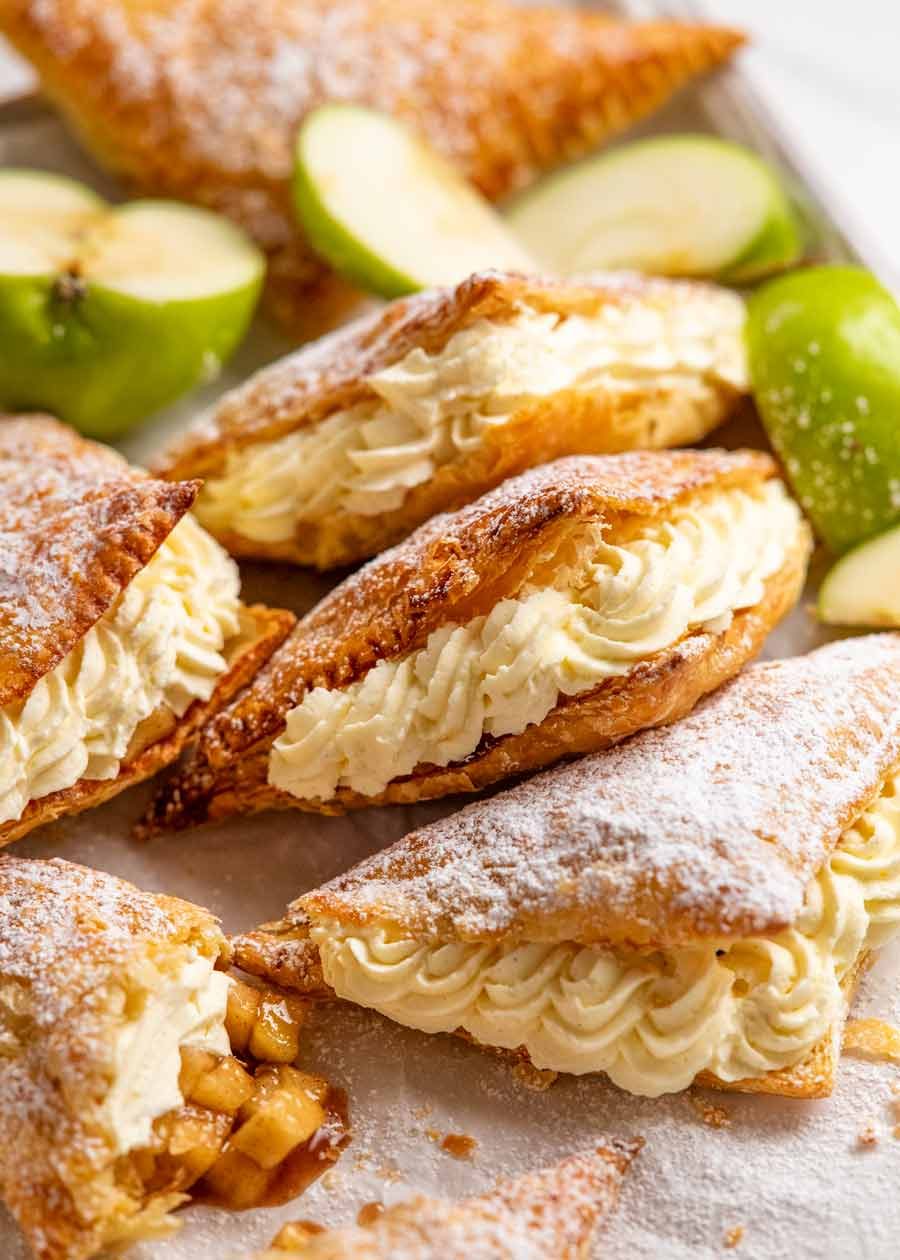 Revive manzanas llenas de crema