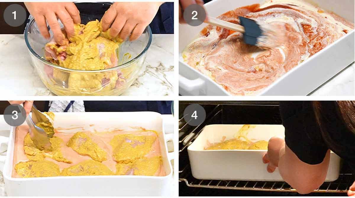 Pollo horneado horneado