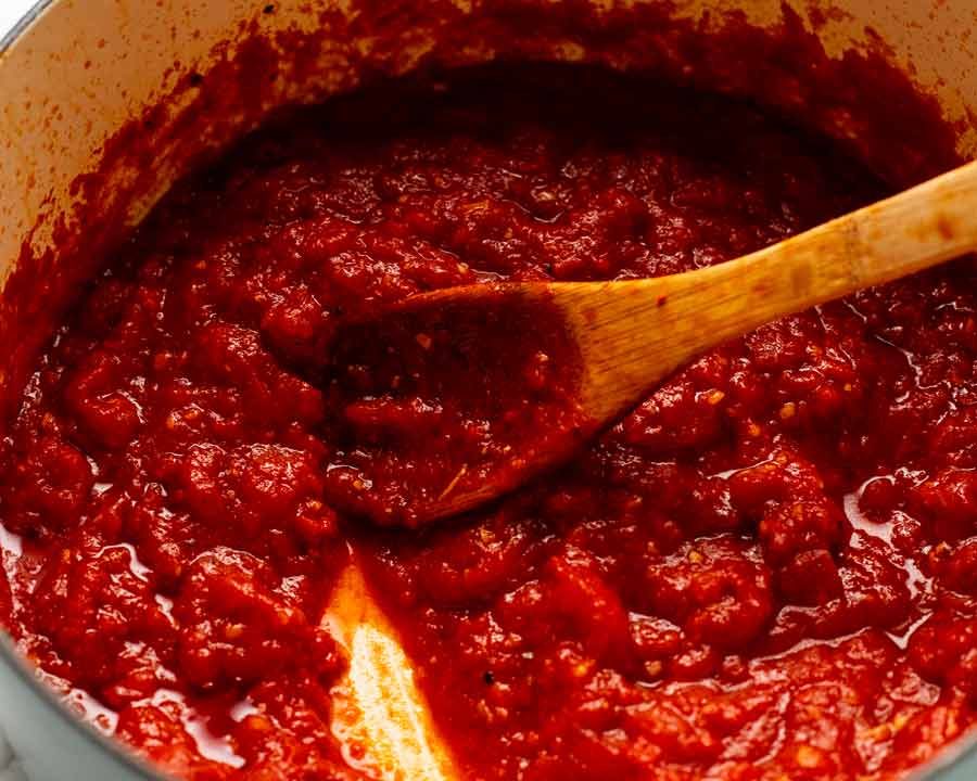 Salsa de Arrabbiata para pasta