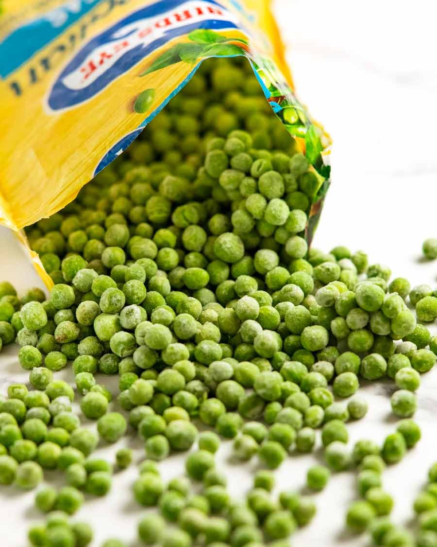 Pictos congelados para guisantes de mantequilla