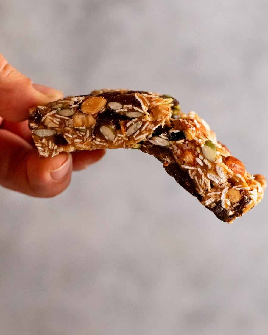 Prueba de Chew! Barras muesli (barras de granola)