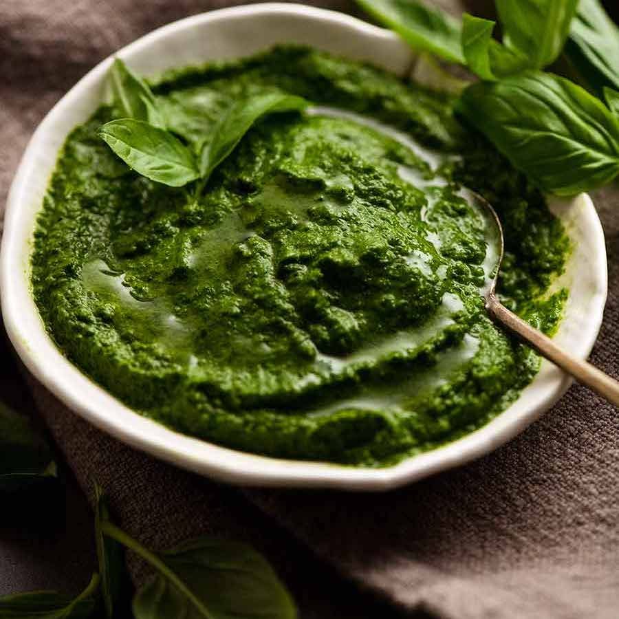 Salsa Verde en un plato listo para ser servido