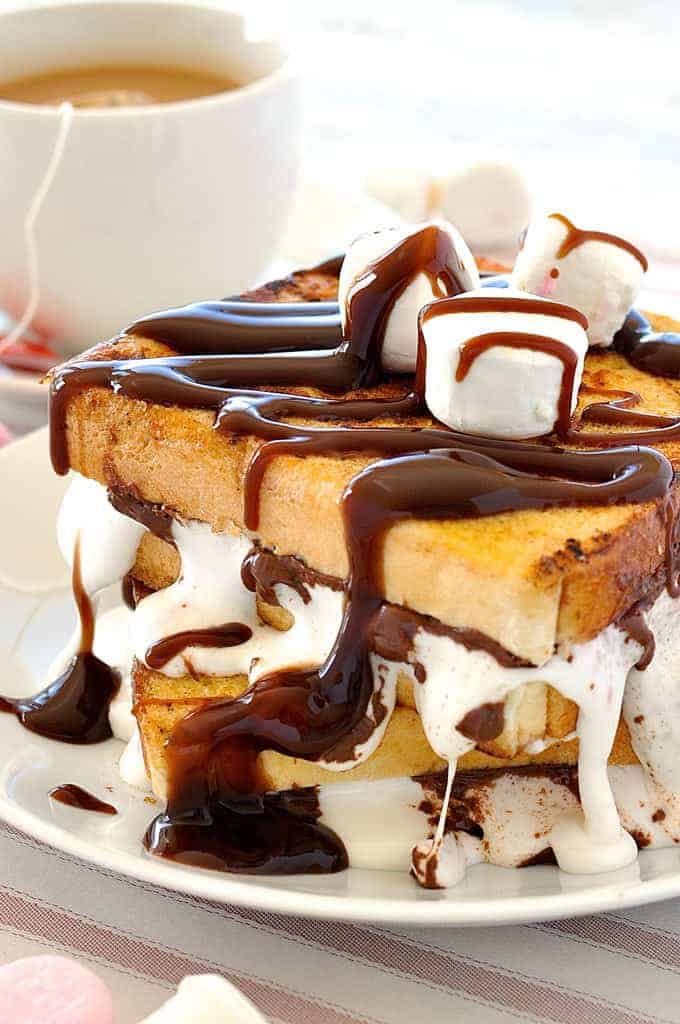 Desayuno o postre? ¡Fácil de hacer y completamente irresistible! #MarshMallows #Chocolate #nutella #Chocolate