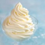 Swirl of Chantilly cream - French whipped cream